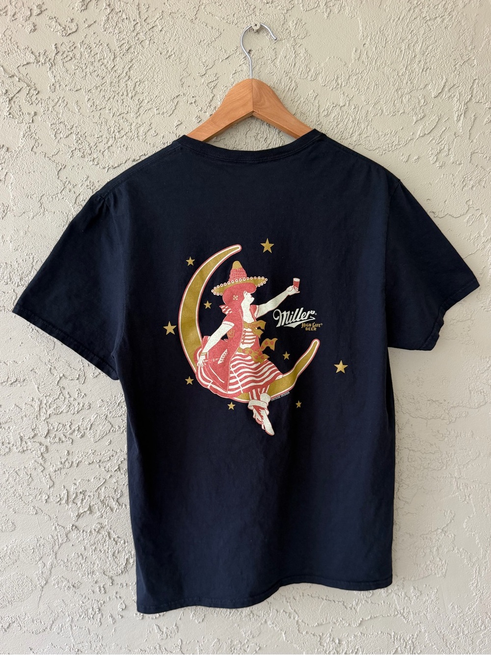 Miller High Life Moon Girl Beer Graphic T-Shirt
